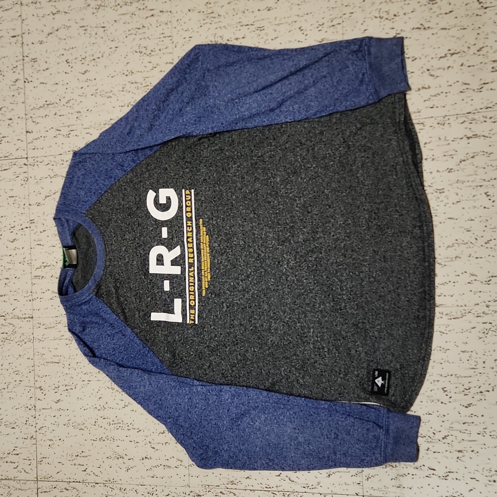 LRG Lifted Research Group Spell Out Logo Long Sleeve T-Shirt Vintage Y2K